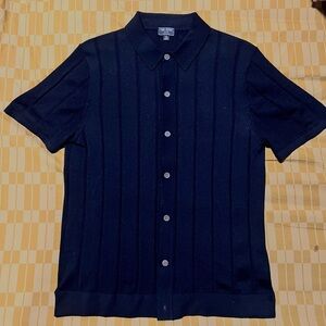 Todd Snyder Ribbed Italian Merino wool Button Up